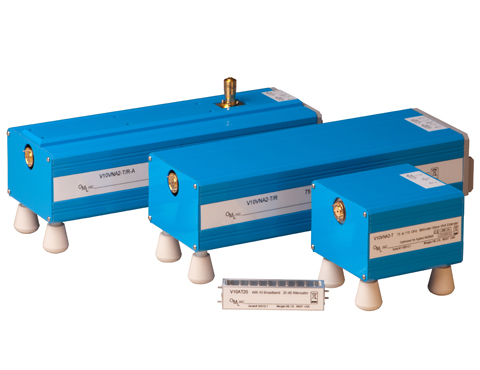 VNA 
Extension Modules
Compatible with most Vector Network Analyzers, our frequency extension modules connect to your existing test port(s)and leverage the inherent microwave network analyzer’s performance and features to display two-port S-parameters: S11, S21, S12 and S22. Covering from 50 to 500 GHz we offer various module setups and options such as attenuation, IMD and extended ranges.